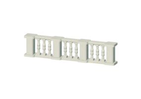 Balustrades 3D - Colonnes &agrave; deux ventres et pilastres