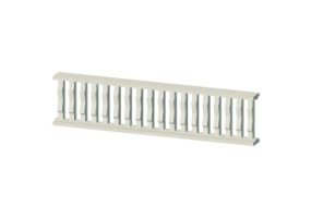 3D Balustrade - Rechteckige Säulen mit zwei Ausbauchungen