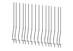 Inferriate 3D - Paletto sagomato squadrato