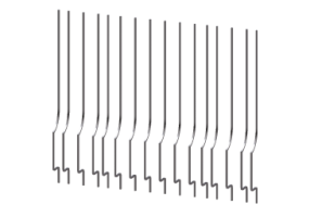 3D Gratings - Shaped Pole countersunk and squared