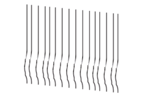 3D Gratings - Shaped Pole countersunk