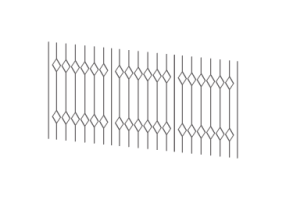 Grilles 3D - Bords &agrave; losanges