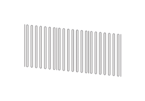 3D Eisengitter - Doppelstab kurvig