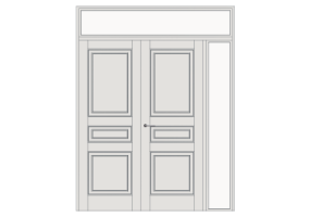 Esquadria 3D - Almofadada P[R] 2FB_SIM[3P]+1BANDLAT+1BAND