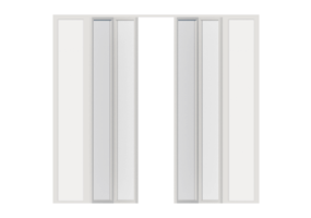 Esquadria 3D - Moderna P[R] 2AL_SIM[2V]+2BANDLAT
