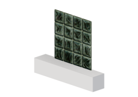Briques de verre 3D - Saut-de-loup [R] BV (Orange)
