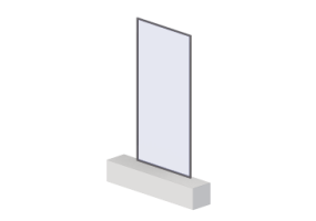 3D Panels - Panel [R] Blue Cobalt with full frame