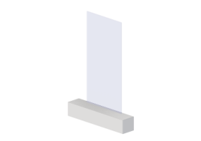 3D Panels - Panel [R] Cobalt Blue without Frame