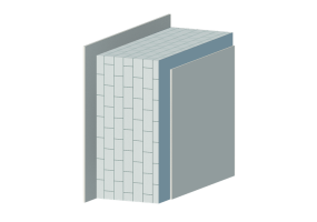 Maçonnerie en blocs de béton non isolée