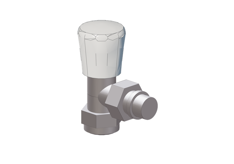 Válvula termostatizável angular DN 10 (3/8") - Caleffi Válvula termostatizável angular DN 10 (3/8") - Caleffi