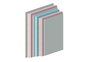Insulated curtain walls with air gap