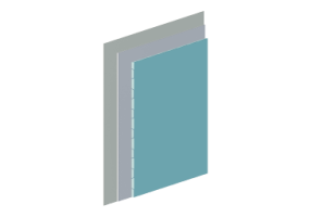 Gesso cartonado de 10 com poliestireno extrudido de 20