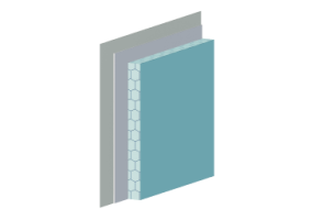 10mm Plasterboard with extruded polystyrene - thickness 100mm