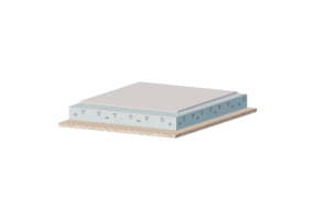 Timber flooring with lightweight concrete