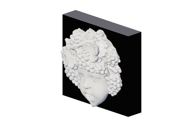 Esculturas 3D - Cabeza de Baco - ACCA software Esculturas 3D - Cabeza de Baco - ACCA software