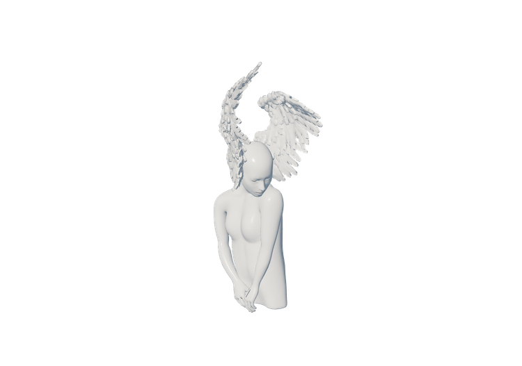 Esculturas 3D - Estátua Figura com asas - ACCA software Esculturas 3D - Estátua Figura com asas - ACCA software