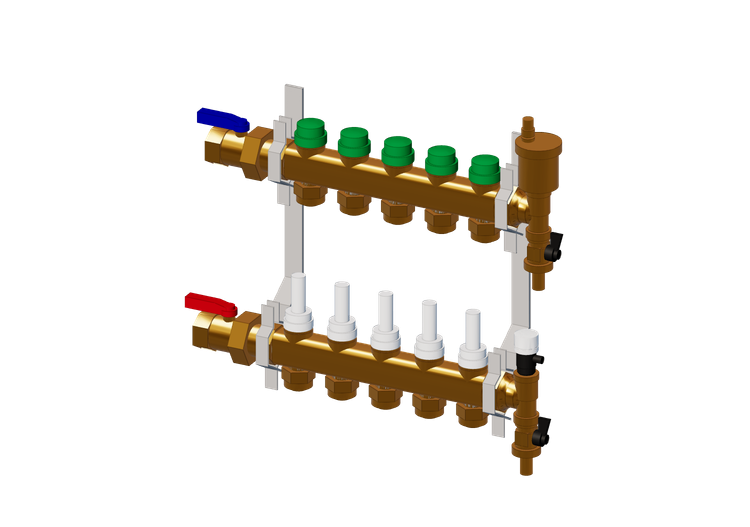 DYNAMICAL®, Preassembled distribution manifold DN25-DN20 5... DYNAMICAL®, Preassembled distribution manifold DN25-DN20 5...
