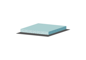 Isolierte Deckenplatte aus 100 mm, in Aluminium beschichtet