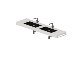 Lavabi 3D - Lavabo Bagno da incasso 2010x480mm - Fiora - FLCS2A