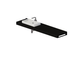 3D Waschbecken - Badezimmer Aufsatzwaschbecken 2010x480mm - Fiora - FLCS2BSX