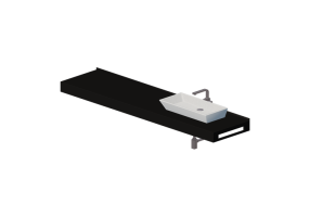 Lavabi 3D - Lavabo Bagno d'appoggio 2010x480mm - Fiora - FLCS2CDX