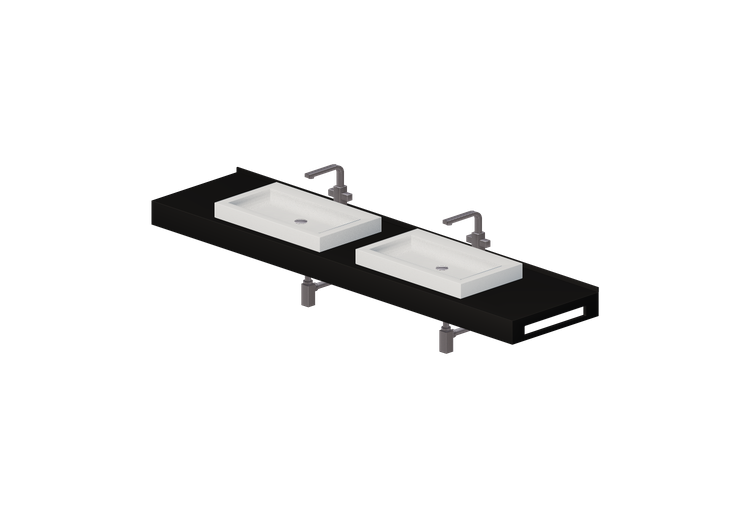 3D Sinks - Bathroom wash basin for base support 2010x480mm... 3D Sinks - Bathroom wash basin for base support 2010x480mm...
