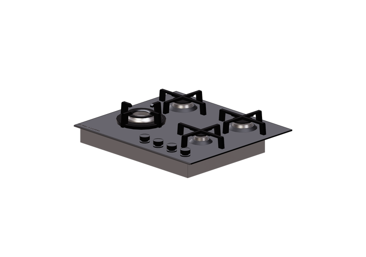 Electroménagers 3D - Table de cuisson à gaz - Fisher &... Electroménagers 3D - Table de cuisson à gaz - Fisher &...