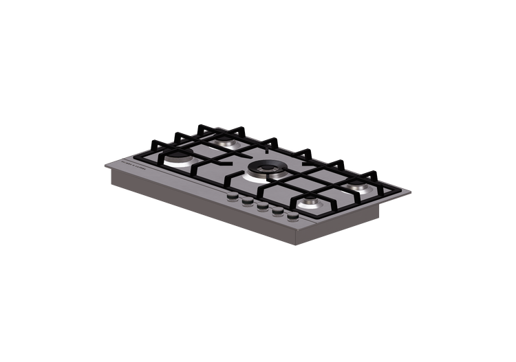 Elettrodomestici 3D - Piano cottura a gas - Fisher & Paykel... Elettrodomestici 3D - Piano cottura a gas - Fisher & Paykel...