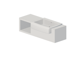 3D Sinks - Washbasin with support - Flaminia - UNA75V1-SX - Una