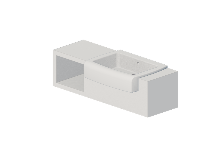 3D Sinks - Washbasin with support - Flaminia - UNA75V1-SX -... 3D Sinks - Washbasin with support - Flaminia - UNA75V1-SX -...