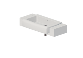 Lavabos 3D - Lavabo avec support - Flaminia - UNA90M1-M2 - Una