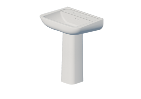 Lavabos 3D - Lavabo avec support - Flaminia - CM70L+CMC - Como
