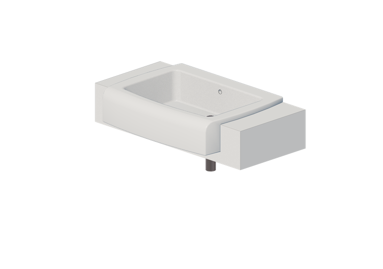 Lavabos 3D - Lavabo avec support - Flaminia - UNA75M1-M2 -... Lavabos 3D - Lavabo avec support - Flaminia - UNA75M1-M2 -...