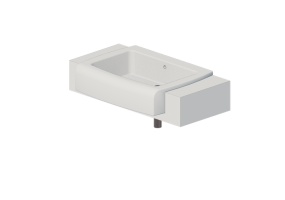 Lavabos 3D - Lavabo con soporte - Flaminia - UNA75M1-M2 - Una