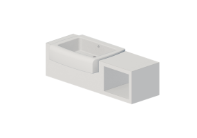 3D Waschbecken - Waschbecken mit Waschtisch - Flaminia - UNA75V1-DX - Una