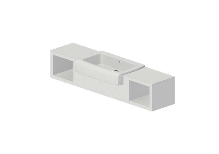 3D Sinks - Washbasin with support - Flaminia - UNA90V2 -... 3D Sinks - Washbasin with support - Flaminia - UNA90V2 -...