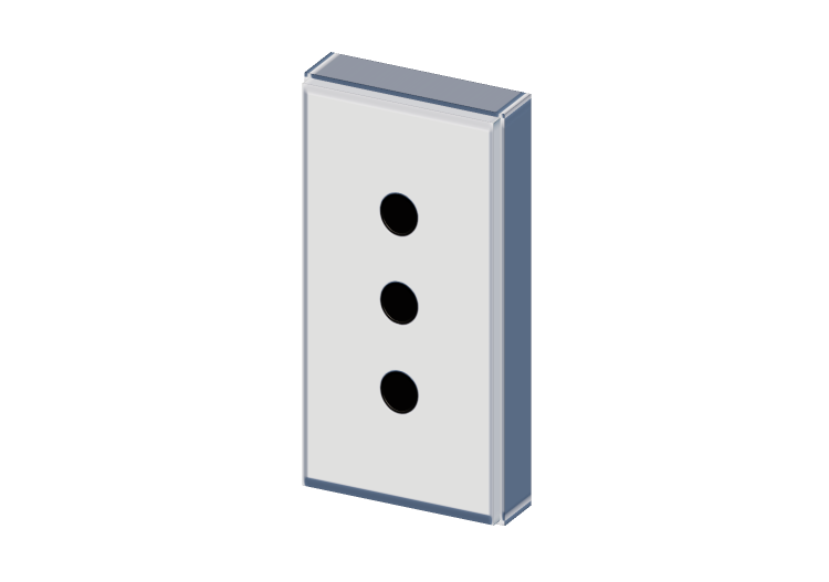 Italian socket 2P+E 10 A - 1 M - ACCA software Italian socket 2P+E 10 A - 1 M - ACCA software