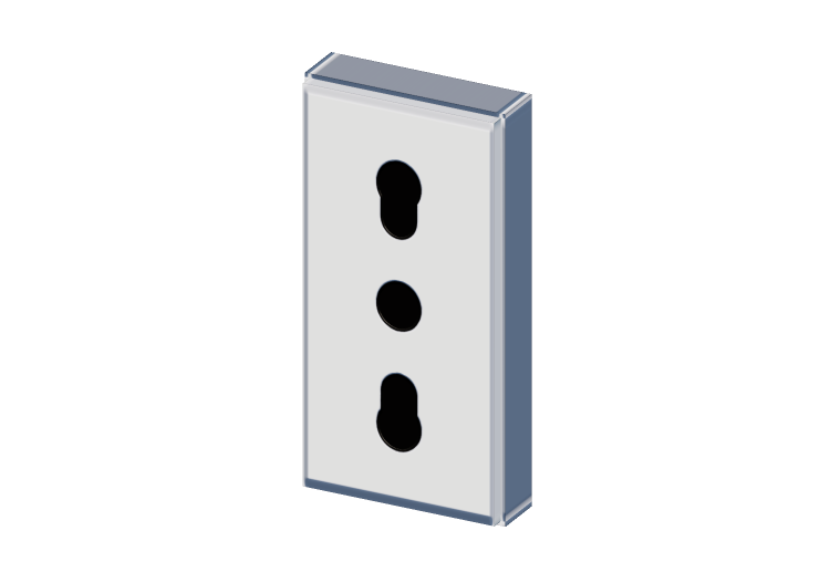 Italienische Steckdose Bypass 2P+E 10/16 A - 1 M - ACCA... Italienische Steckdose Bypass 2P+E 10/16 A - 1 M - ACCA...