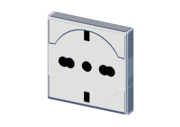 Italian/German 2P+E 10/16 A - 2 M bypass socket - ACCA... Italian/German 2P+E 10/16 A - 2 M bypass socket - ACCA...
