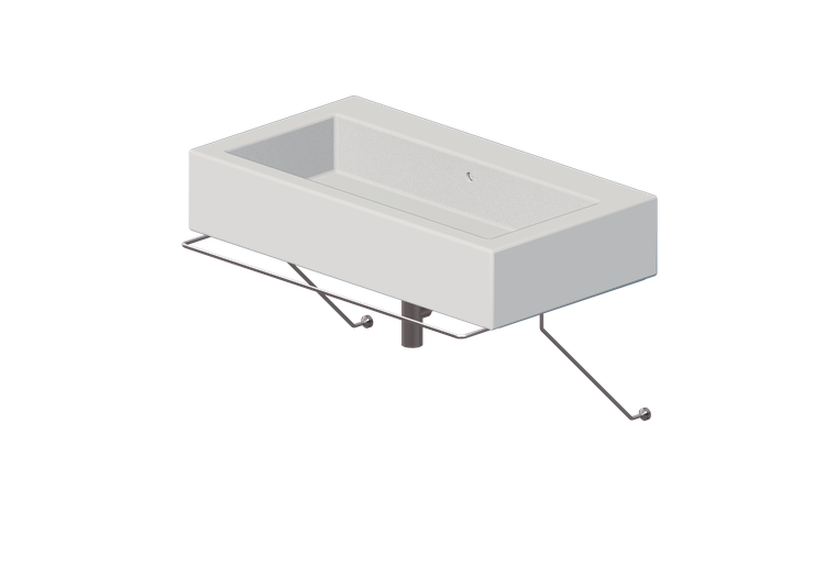 Lavabos 3D - Lavabo con soporte - Flaminia – STUB100+5051 -... Lavabos 3D - Lavabo con soporte - Flaminia – STUB100+5051 -...