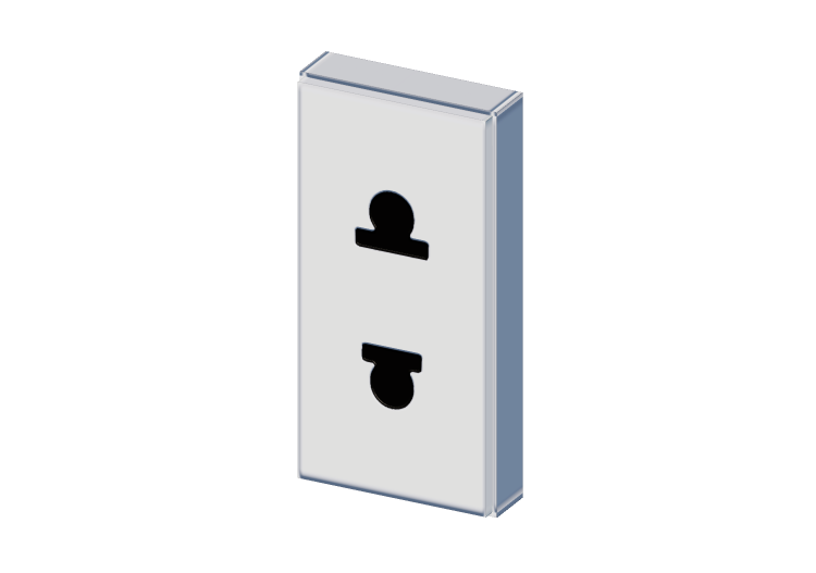 2P 16 A - 1 M Euro-American socket - ACCA software 2P 16 A - 1 M Euro-American socket - ACCA software