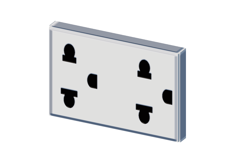 Presa euroamericana 2P+T 16 A - 3 M - ACCA software Presa euroamericana 2P+T 16 A - 3 M - ACCA software