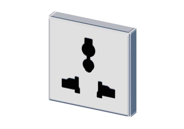 Multistandard socket 2P+E 13/15 A - 2 M - ACCA software Multistandard socket 2P+E 13/15 A - 2 M - ACCA software