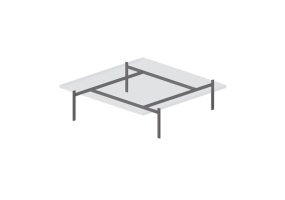 Tables 3D - Table carr&eacute;e - Fritz Hansen - PK61A