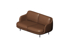 Poltronas y Sof&aacute;s 3D - Sof&aacute; de dos plazas - Fritz Hansen - Lune - JH200