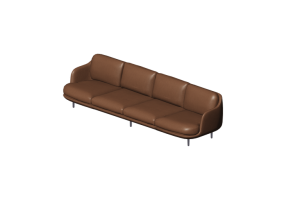 Divans 3D - Canapé quatre places - Fritz Hansen - Lune - JH400