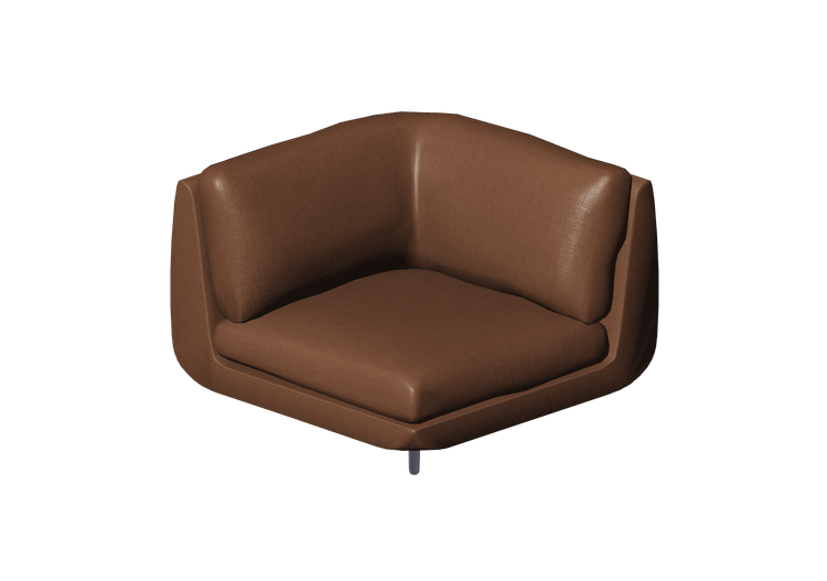 Poltronas y Sofás 3D - Módulo sofá - Fritz Hansen - Lune -... Poltronas y Sofás 3D - Módulo sofá - Fritz Hansen - Lune -...