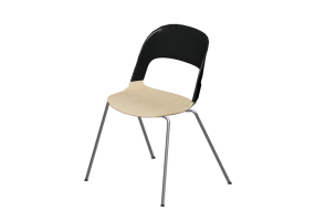 3D Chairs - Chair with wooden seat - Fritz Hansen - Pair - BH20