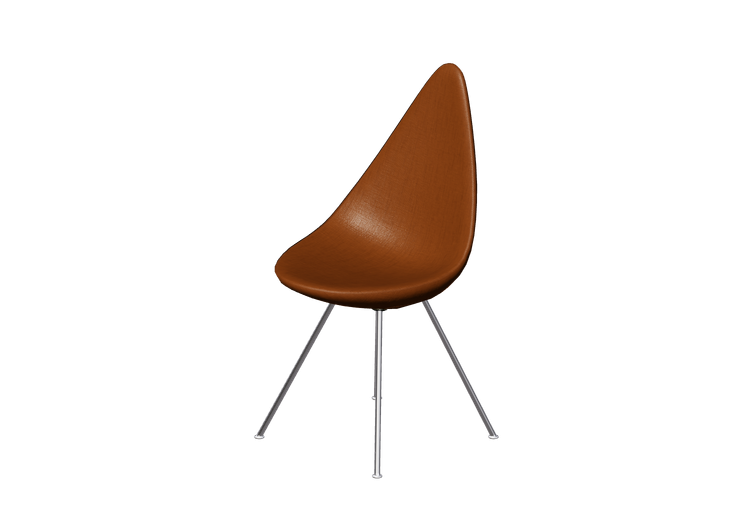 Cadeira 3D - Cadeira com assento de plástico - Fritz Hansen... Cadeira 3D - Cadeira com assento de plástico - Fritz Hansen...