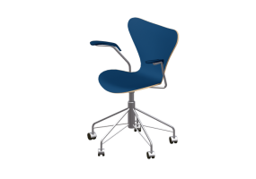 3D Stühle - Stuhl mit überzogenen Sitz-Teil - Fritz Hansen - Serie 7 - 3217
